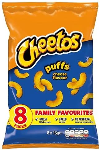 Cheetos Cheese Puffs 8 Pack 104g