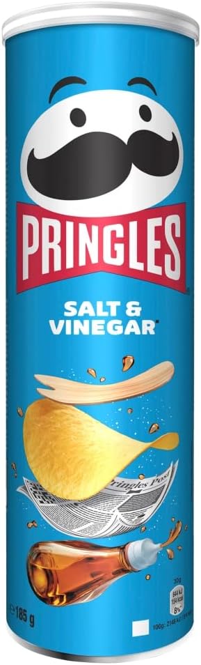 Pringles Salt & Vinegar Sharing Crisps 185g