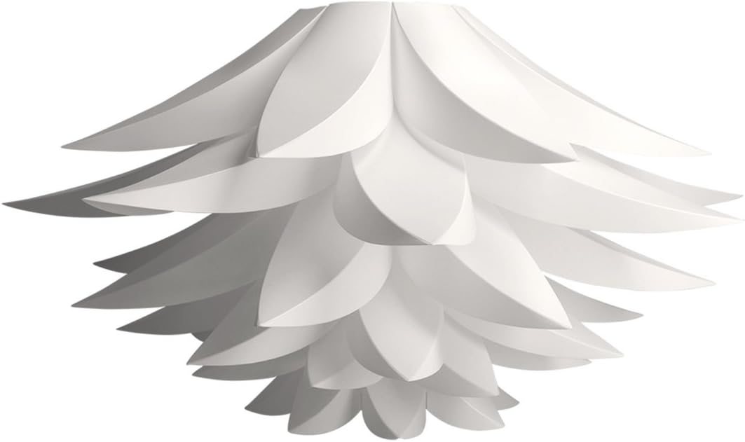 kwmobile Puzzle Pendant Lamp Shade - Lotus Flower DIY Jigsaw Lampshade Kit - for Hanging Ceiling Light or Floor Lamp - Diameter 20" (50cm) - White