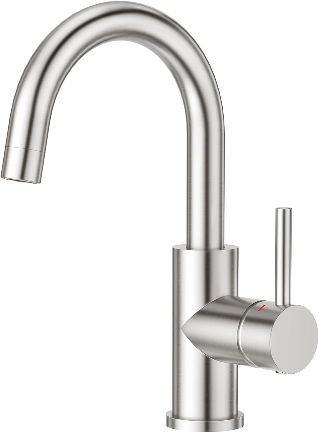 CREA Kitchen Single Handle Mixer Tap,Kitchen Sink Tap, Basin Taps with 360° Swivel Spout, for Small Kitchen or Bathroom, Bar Sink Tap with UK Standard Fittings, Stainless Steel