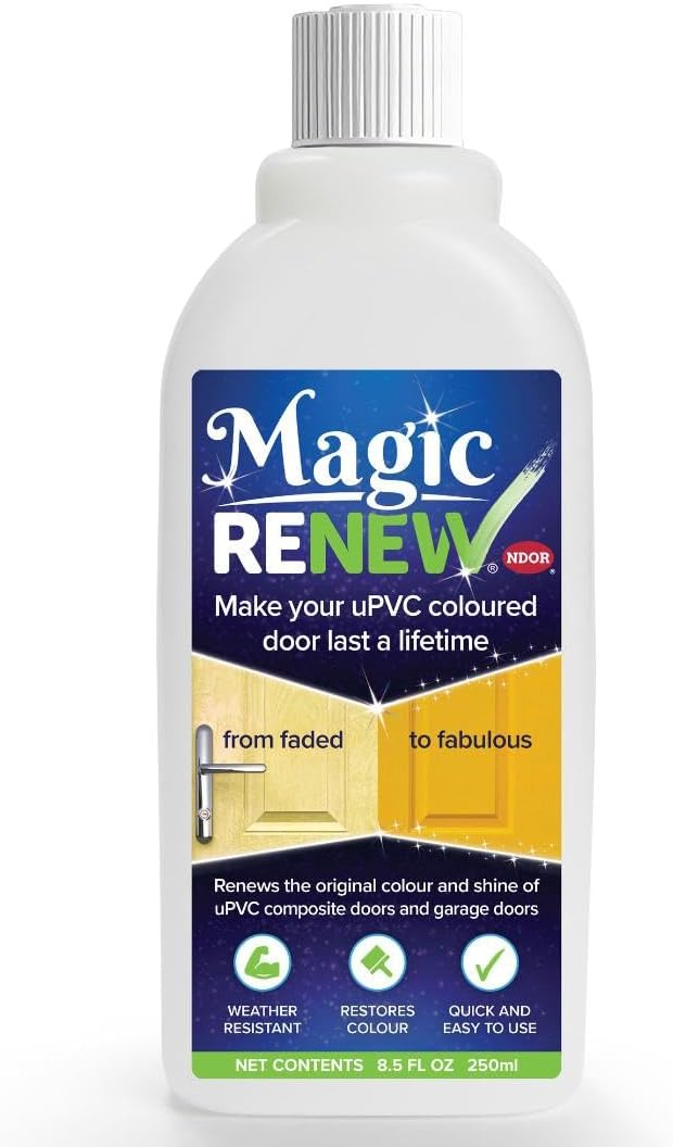 NDOR Magic Renew uPVC Door Colour Restorer, 250ml, Weather Resistant, Faded uPVC Composite Door Restorer