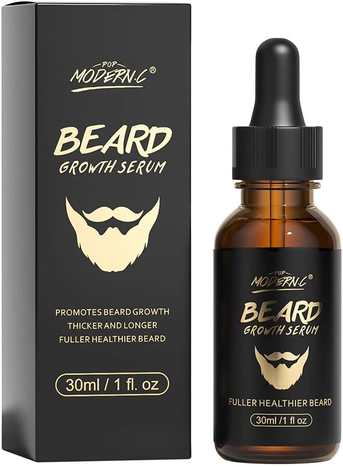 Beard Growth Oil, Beard Oil Biotin Beard Growth Serum for Men Stimulate Beard Growth Promote Hair Regrowth Facial Hair Treatment Masculine Thick Male Beard