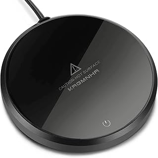 Coffee Mug Warmer, KRGMNHR Auto-Shutoff Cup Warmer for Home Office Desk Use, Electric Beverage Warmer Heating Plate for Tea, Water, Cocoa, Milk,Black