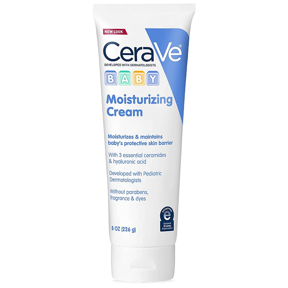 CeraVe Baby Cream, 8 Ounce | Gentle Moisturizing Cream with Ceramides, Fragrance, Paraben, Dye & Phthalates Free, Rich & Non-Greasy Feel, Gentle Baby Skin Care