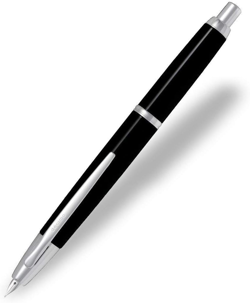 Pilot Capless Medium Retractable Fountain Pen with Rhodium Trim - Silver