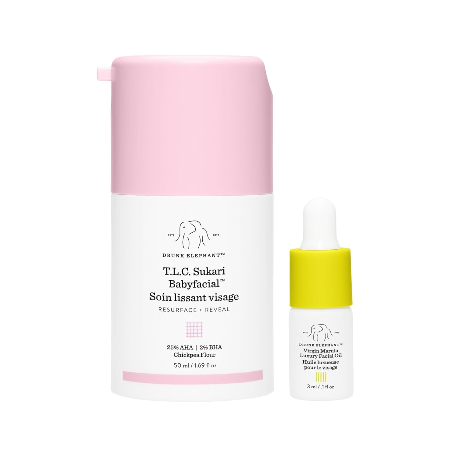 Drunk Elephant T.L.C. Sukari Babyfacial - Exfoliating Face Mask - Clean Clinical Skincare - Cruelty-Free - Dermatologist-Tested - Free of Essential Oils, Silicones, and Fragrance