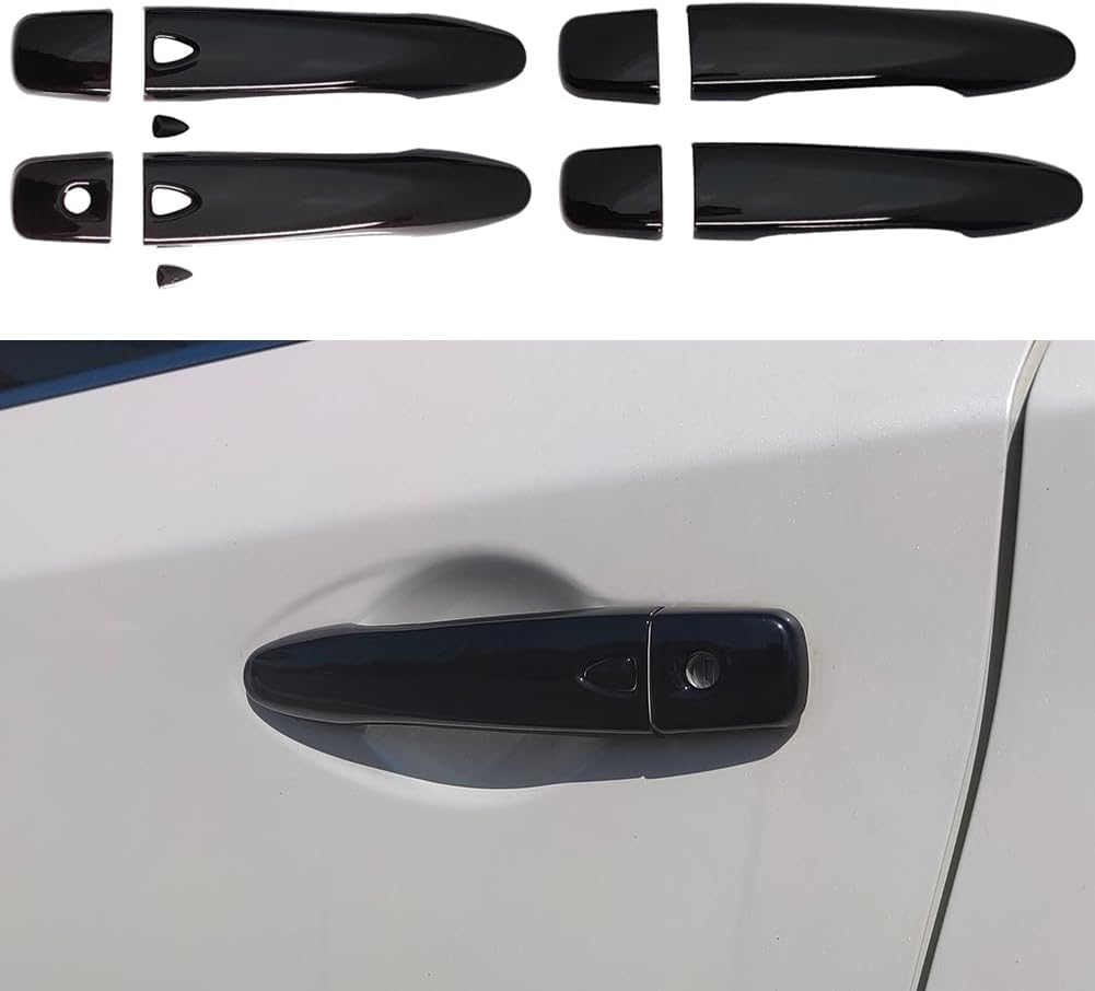 Glossy Black Exterior Door Handle Cover Trim for Nissan Murano 2015-2022 2023 2024 Nissan Rogue 2014-2019 Nissan Maxima 2016-2022 2023 (with Smart Keyhole)