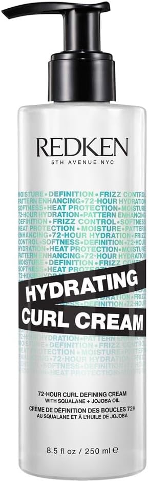 REDKEN Hydrating Curl Cream for Curly & Coily Hair, Up To 72-Hour Curl Defining Cream, Enhance Curl Pattern, With Squalane and Jojoba Oil, 250ml