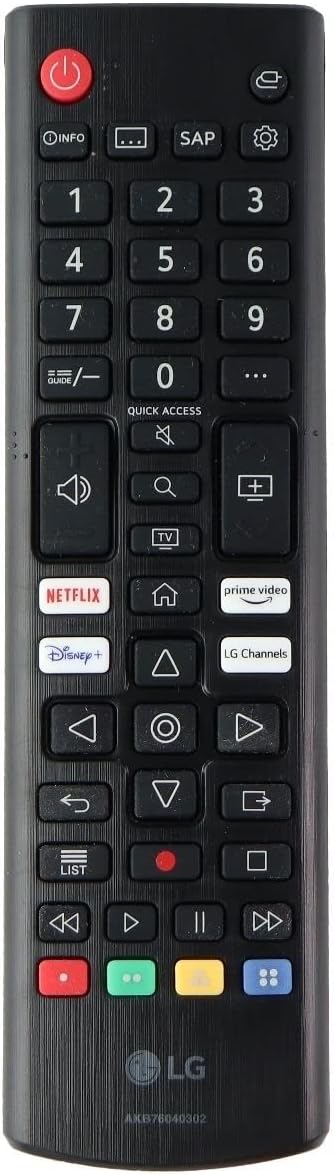 LG OEM Remote Control for Select LG TVs - Black (AKB76040302)