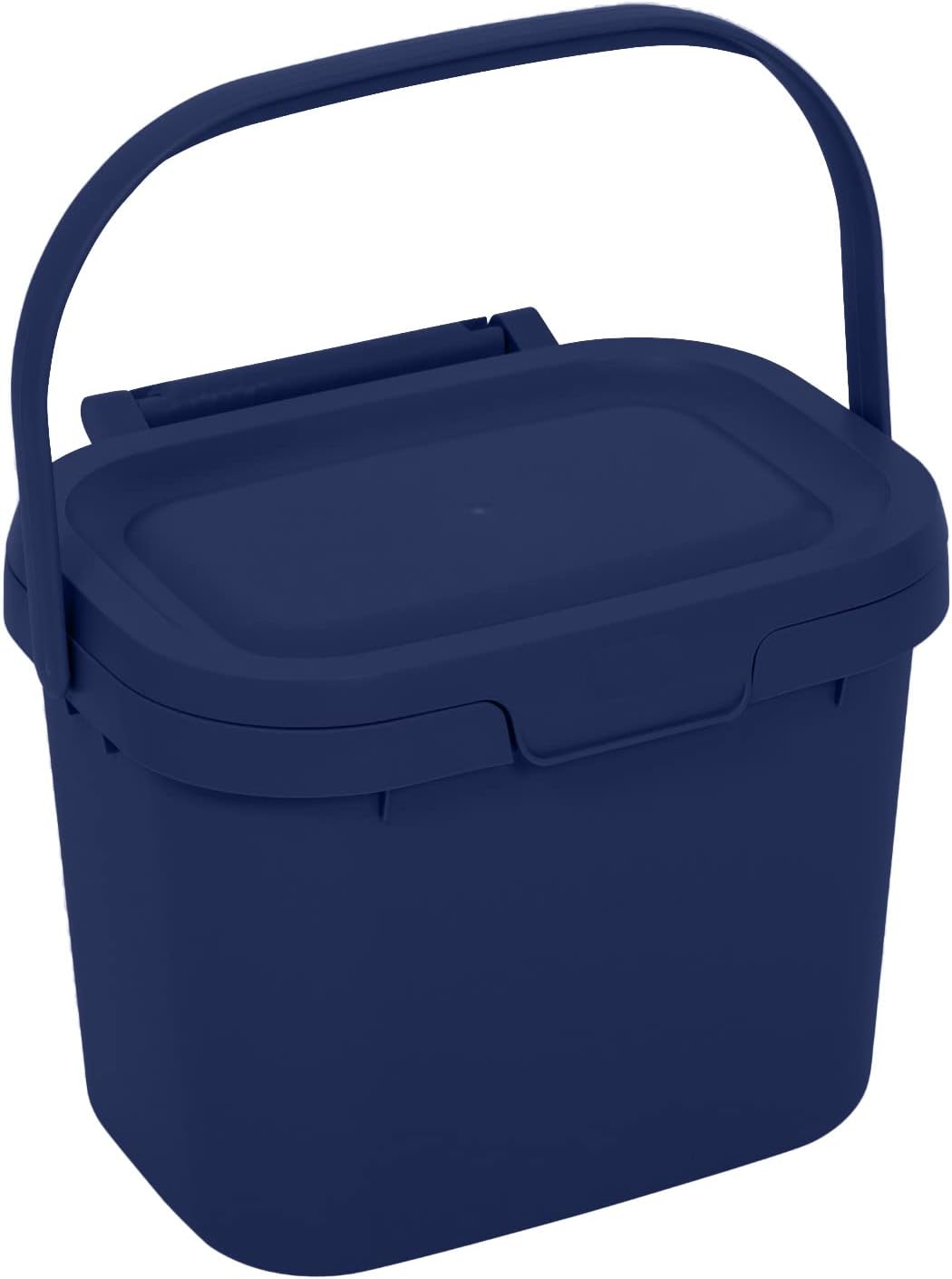 Addis Everyday Kitchen Food Waste Compost Caddy Bin, 4.5 Litre, Made from Recycled Plastic Eco Blue