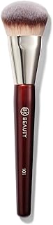 BK BEAUTY BRUSHES - 101 CONTOURED FOUNDATION BRUSH - Contoured Foundation Brush - Foundation Makeup Brushes - Face Brush For Liquid Or Cream Foundations