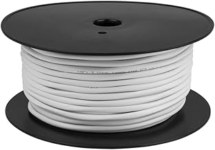 Speaker Wire - 99.9% Oxygen Free Copper – ETL Listed & CL3 Indoor Speaker Cable (14/2 White, 100FT)