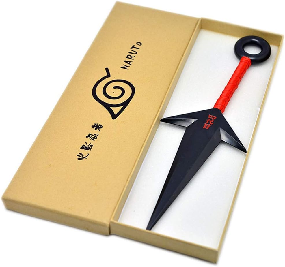 upain Naruto PVC Big Kunai Props Japanese Ninja Cosplay Accessories(red)