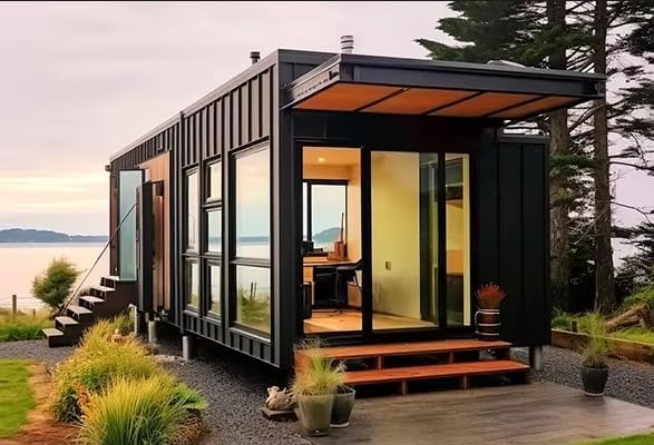 20ft Portable Tiny Home – Foldable Prefab Modular House with 1-2 Bedrooms | 20ft/40ft Expandable Mobile Living Cabin for Backyard, Office, or Off-Grid Living