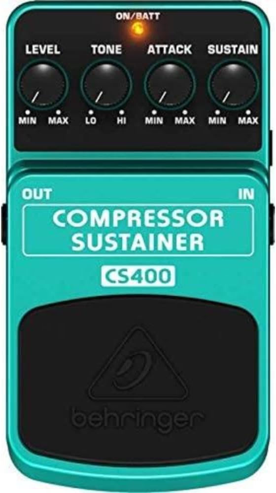 Behringer COMPRESSOR/SUSTAINER CS400 Ultimate Dynamics Effects Pedal, Green