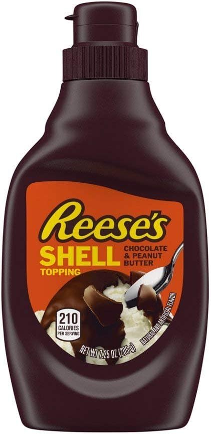 Reeses Chocolate & Peanut Butter Shell Topping 205g