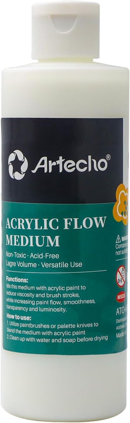 Artecho Pouring Effects Medium 8oz / 236ml, Acrylic Medium for Acrylic Paint