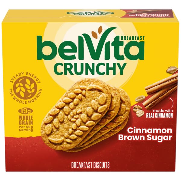 belViita Cinnamon Brown Sugar Breakfast Biscuits, 5 Packs.
