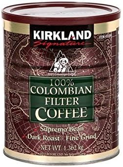 Kirkland Signature 100% Colombian Filter Coffee, 1.362kg (Pack of 2)