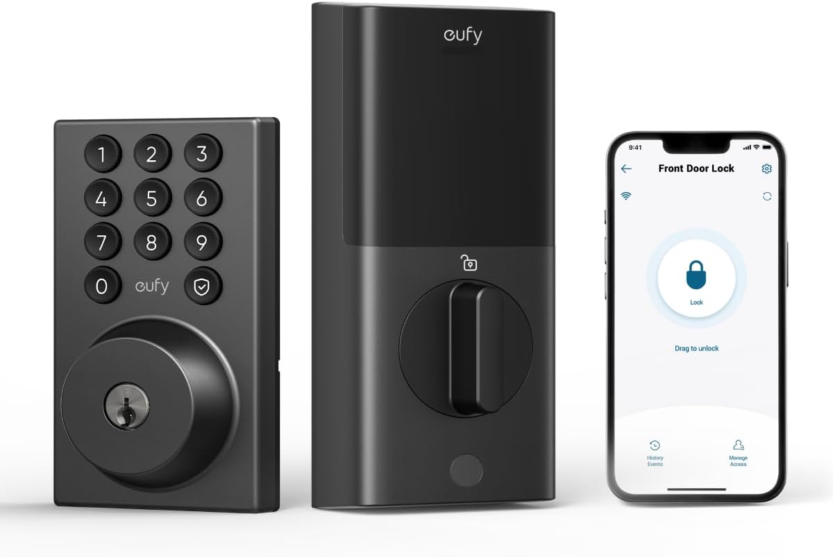 eufy Security Smart Lock C30, Keyless Entry, Built-in WiFi Deadbolt for Front Door, No Bridge Required, Easy Installation, App Remote Control, Auto Lock