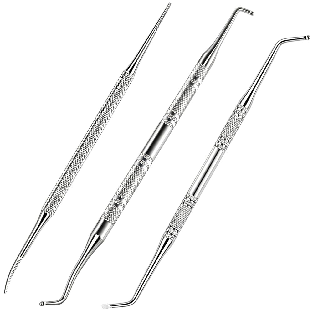 Teenitor Pedicure Tools for Feet, Toenail File and Lifters, Ingrown Toenail Removal Kit Pain Relief (Silver)