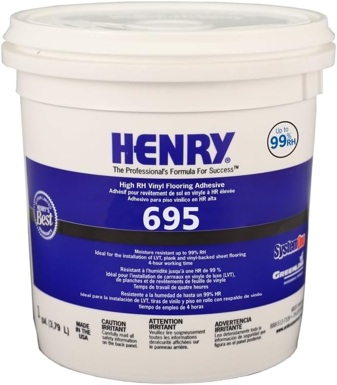 Henry 32079 695 Vinyl Flooring Adhesive, Off-White, 1 Gallon