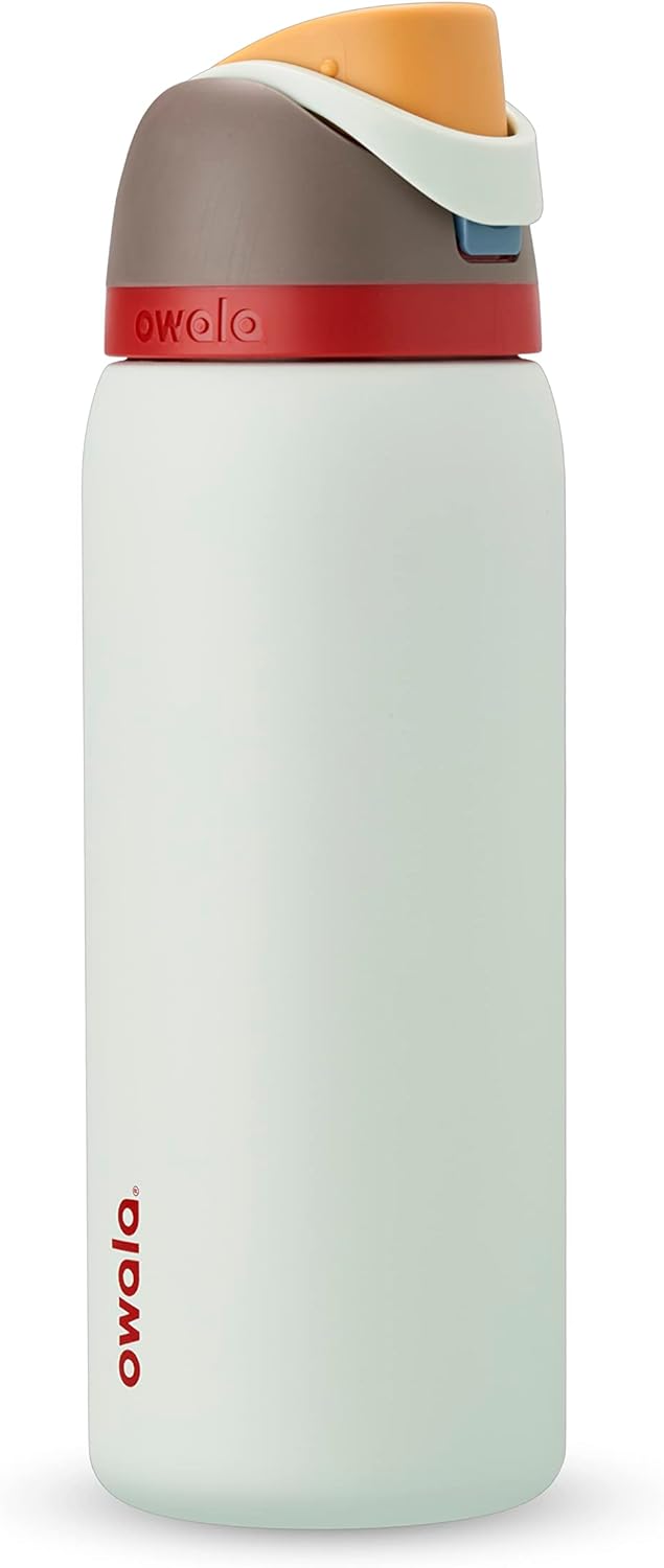 Owala FreeSip Insulated Stainless Steel Water Bottle with Straw, BPA-Free Sports Water Bottle, Great for Travel, 32 Oz, Boneyard
