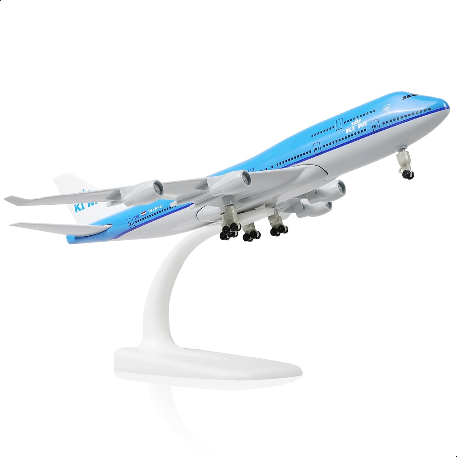 1:300 Scale Boeing 747 Metal Diecast Airplane Model with Stand - KLM Livery, Adult Collectible, Display Decoration
