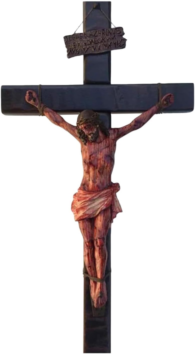 Catholic Crucifix Wall Crosses - Christian Wall Art With Christ Wound - Jesus Christ Inspirational Home D?cor - Renaissance Sculpture - Collectible Figurine - Religious Jesus Christ Wall Decor