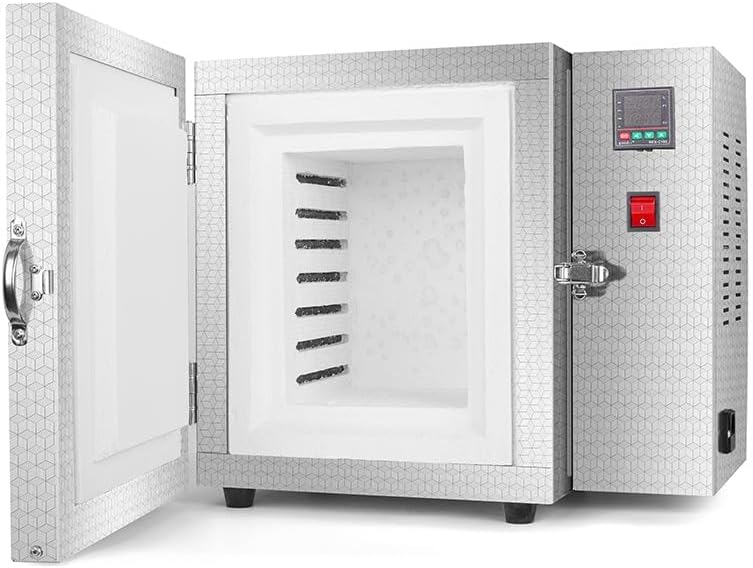 Digital Electric Kiln with Temperature Control, 7-Shelf Ceramic Furnace, White