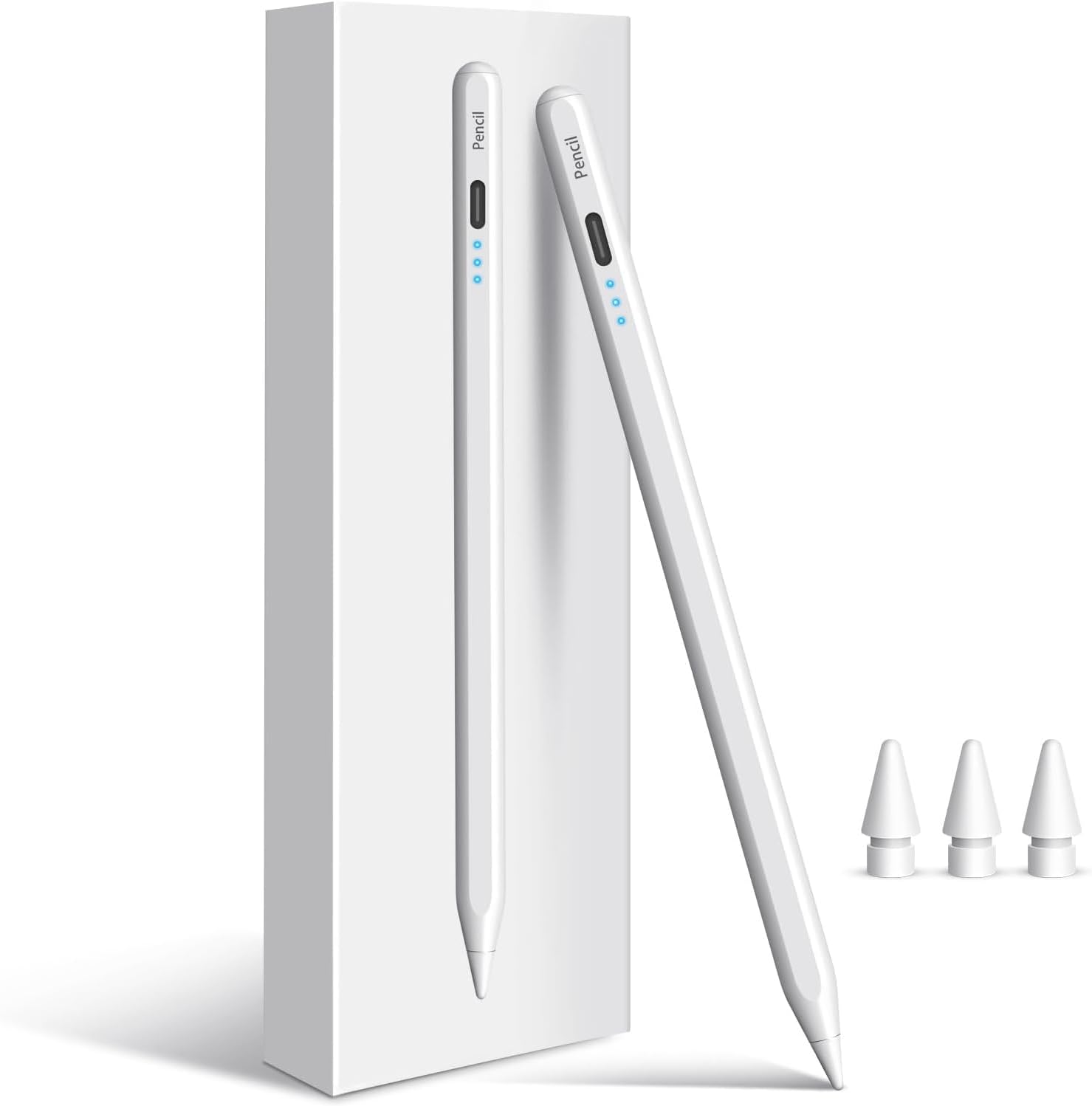 iPad Pencil 9th&10th Generation, 10 Mins Fast Charge Stylus Pen for Apple Pencil 1st/2nd iPad 6/7/8/9/10/11, Pro 11"/12.9"/M4, Air 3/4/5/M2/M3, Mini 5/6 with Palm Rejection, Tilt Sensitivity