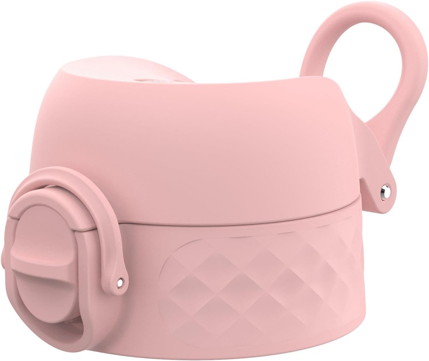 Ion8 Leak Proof Replacement OneTouch 2.0 Water Bottle Lid, Leak Proof, Easy to Open, Secure Lock, Dishwasher Safe, BPA Free, Hygienic Flip Cover, Carry Handle, Easy Clean, Small, Rose Quartz