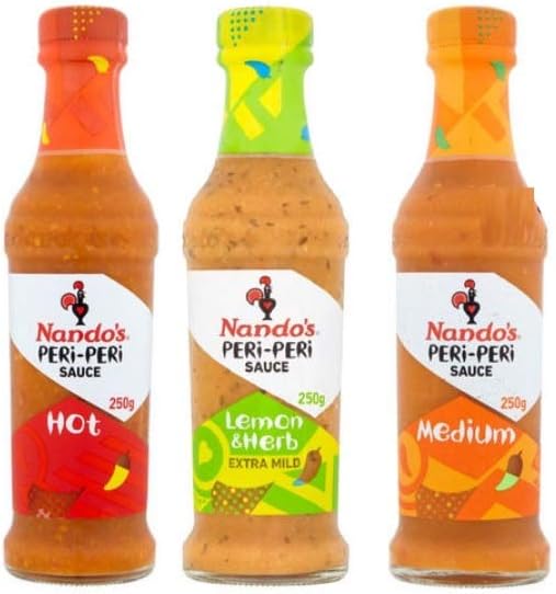 Nando's Peri-Peri Sauce Selection Medium, Lemon & Herb, Hot 125g each