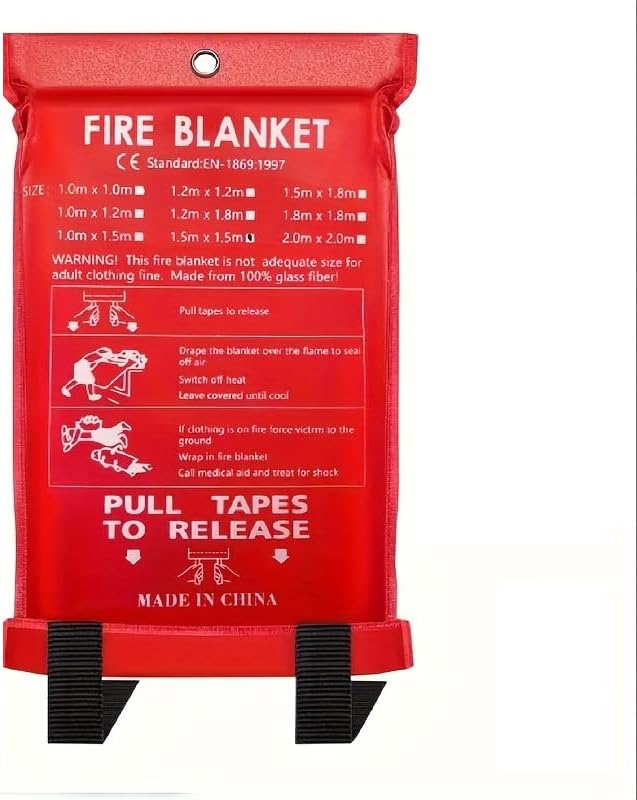 Gesanghua 1pc Emergency, fire, Fireproof, Flame Retardant, Home, Kitchen, School, Barbecue, car, Office, Warehouse fire Safety, Fiberglass Material