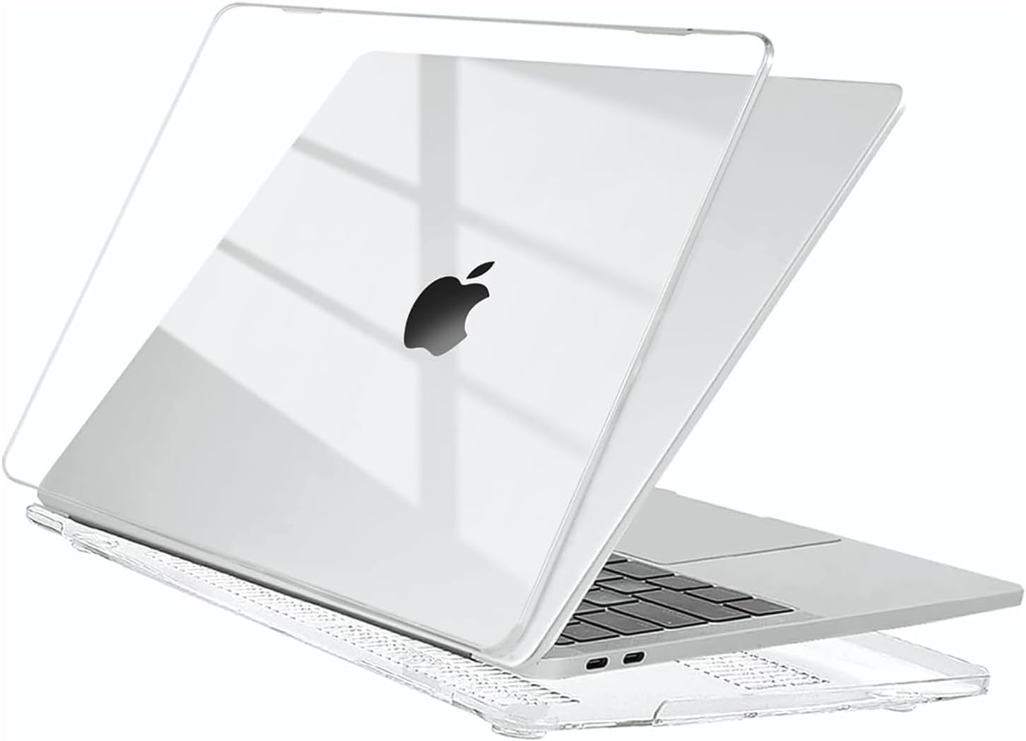 EooCoo Case compatible for NEW Macbook Pro 13 inch M2 M1 A2338 A2251 A2289 A2159 A1989 A1706 with Touch Bar, 2023-2017 Released, Plastic Hard Shell Cover, Smooth Shiny Surface, Crystal Clear