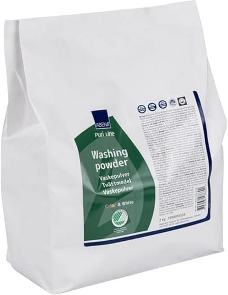 ABENA Washing Powder | 2kg Hypoallergenic Fragrance-Free Detergent Powder For All-Round Use