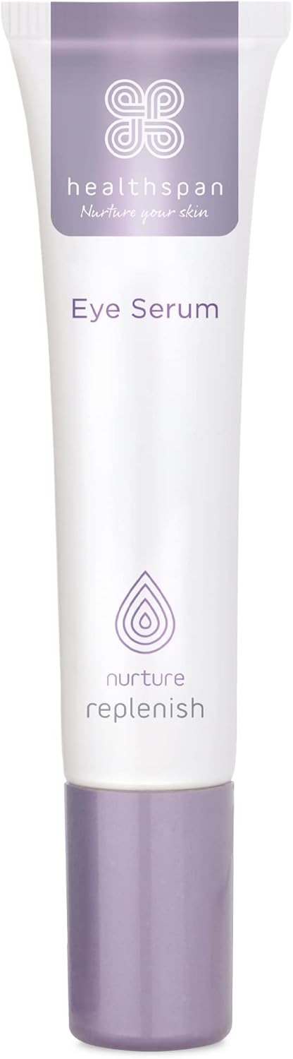 Healthspan Replenish Eye Serum (15ml) | With Phytoestrogens | Moisturises & Reduces Puffiness Around the Eyes | Reduces Fine Lines | With Shea Butter, Pro-Vitamin B5 & Vitamin E | Menopause Support