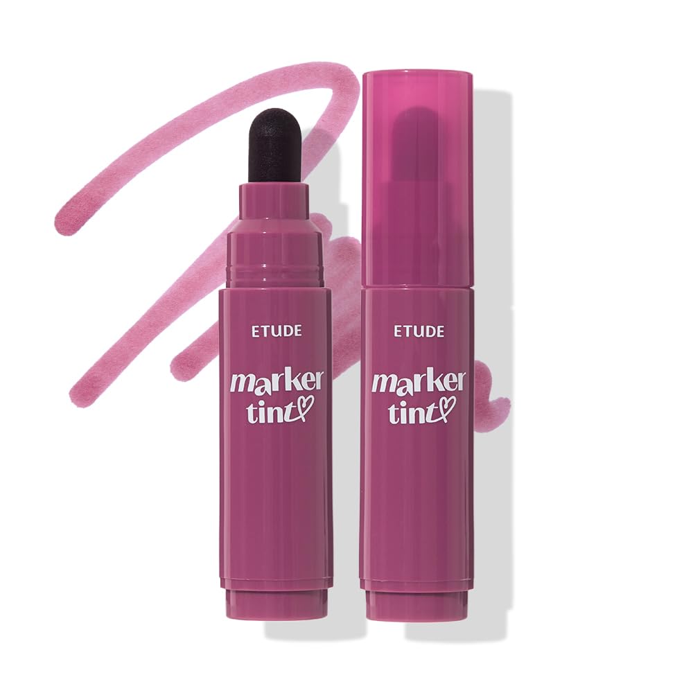 ETUDE Dear Darling Marker Tint, #11 Black Currant, Long-Lasting Lip Stain