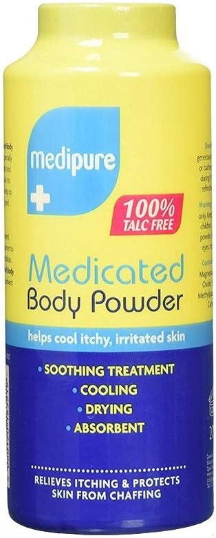 Medipure Unisex Medicated Soothing Body Powder for Itchy, Irritated Skin-200g New