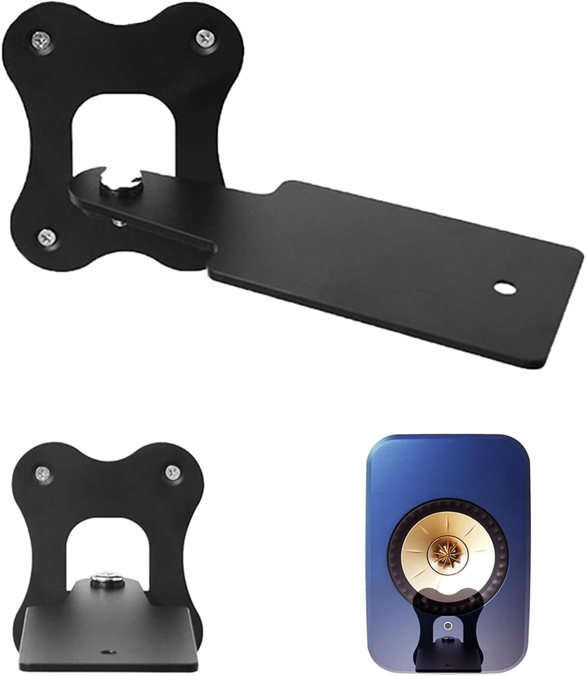 Metal Wall Bracket Audio Wall Mount Adjustable Stand for KEF LSX II HiFi Speaker System