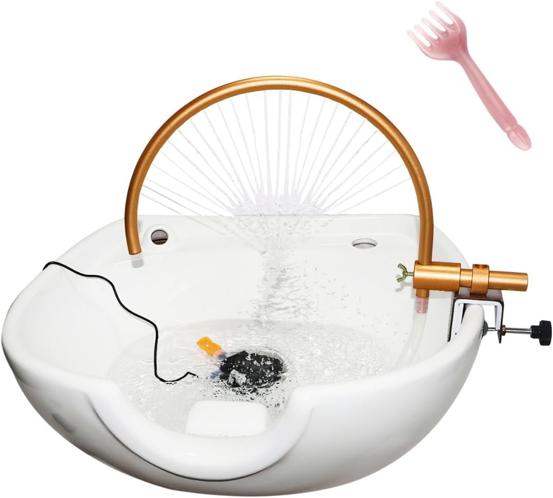 Head Spa Waterfall for Shampoo Bowl,Portable Salon & Spa Equipment,Water Circulation Tools for Hair Salon Equipment,at Home Head Spa