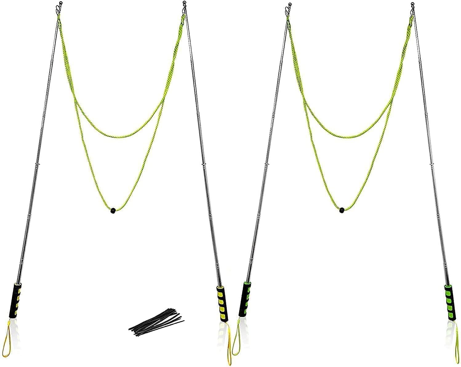 Ubitree 2 Pack Giant Bubble Wands, Stainless Steel Telescopic Design Bubble Blower Wands Outdoor Huge Bubble Maker Toys for Boys Girls Adults Birthday Party Favors Lawn Park Beach Summer Fun