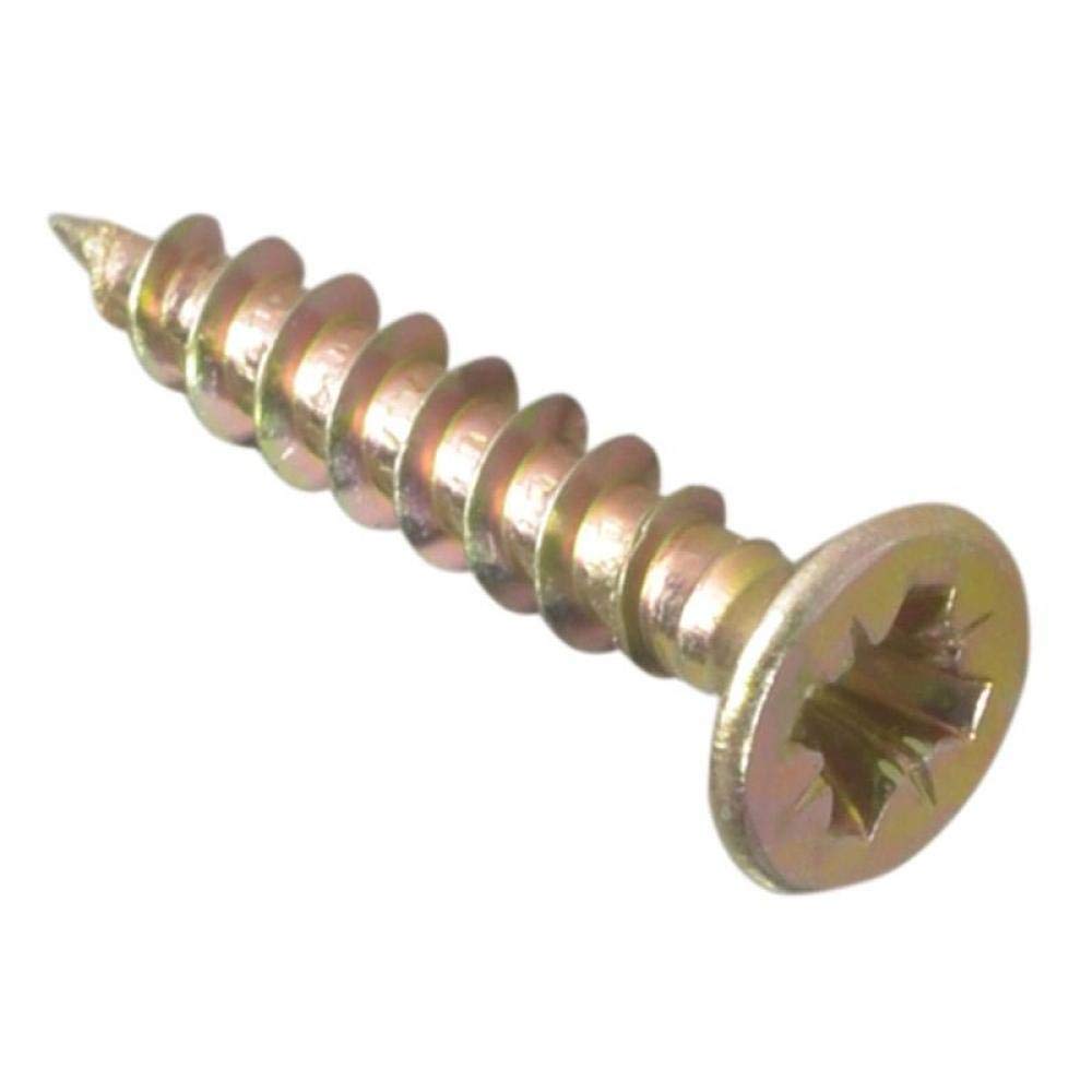 ForgeFix Multi-Purpose Single Thread Screws | 3.5 x 25mm | Zinc Yellow Passivated | Box 200
