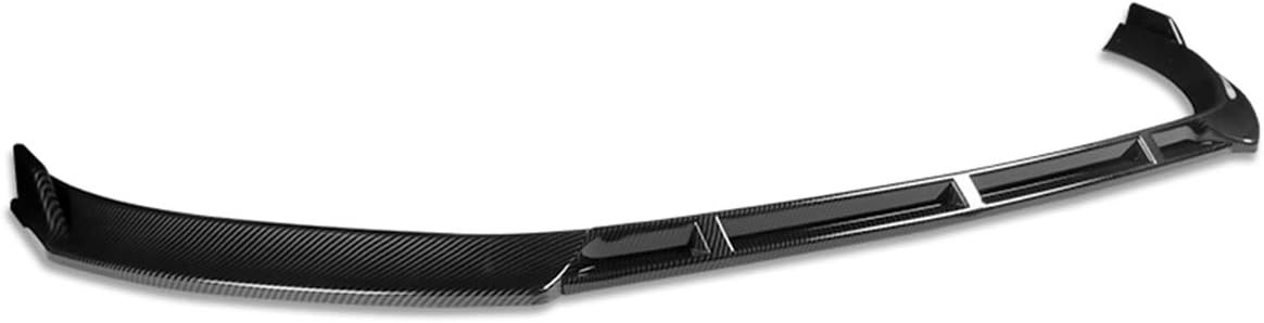 Auto Dynasty 3Pcs Car Front Bumper Lip Spoiler Wing Body Kit Compatible with Audi VW Golf 14-17, Carbon Fiber Look