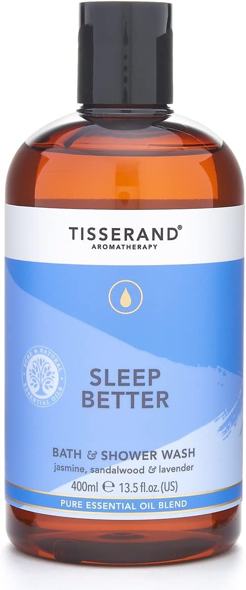 Tisserand Aromatherapy - Sleep Better - Bath & Shower Wash - Lavender, Jasmine & Sandalwood Essential Oils - 100% Natural Pure Essential Oils - 400ml
