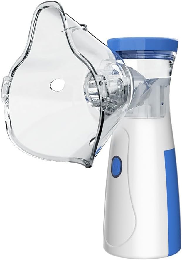 Portable Nebulizer Machine for Adults & Kids - Easy-to-Use Handheld Nebuliser with Mouthpiece & 2 Masks for Home & Travel