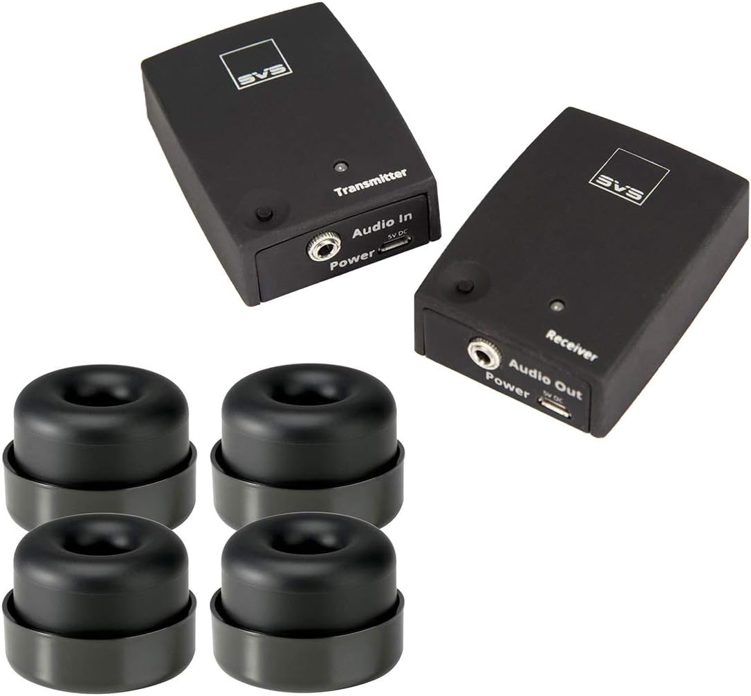SVS SoundPath Wireless Audio Adapter Bundle with Subwoofer Isolation System (4-Pack)
