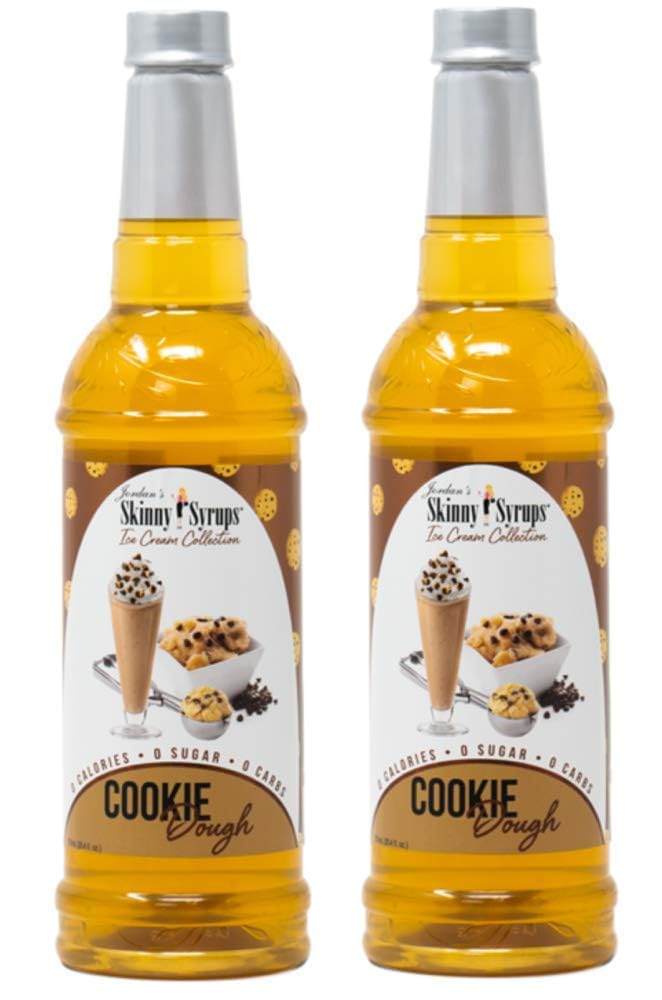 Jordan's Skinny Dessert and Ice Cream Sugar Free Syrup Collection 750 ml 2 Bottles (Cookie Dough)