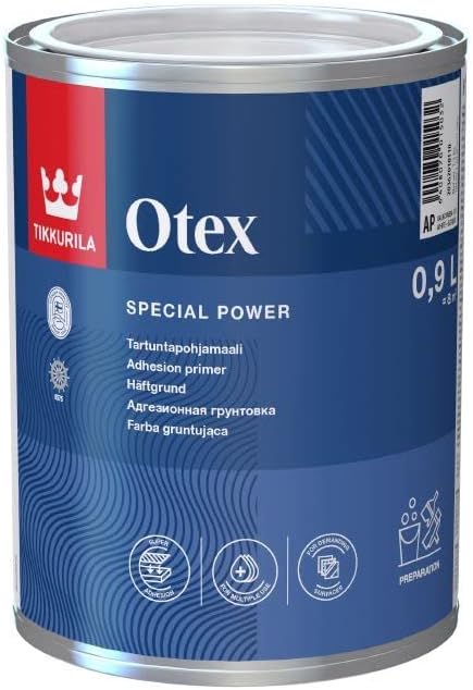 TIKKURILA Otex - Quick Drying & Durable Full Matt Adhesion Primer (Solvent-Based) - 1 Litre