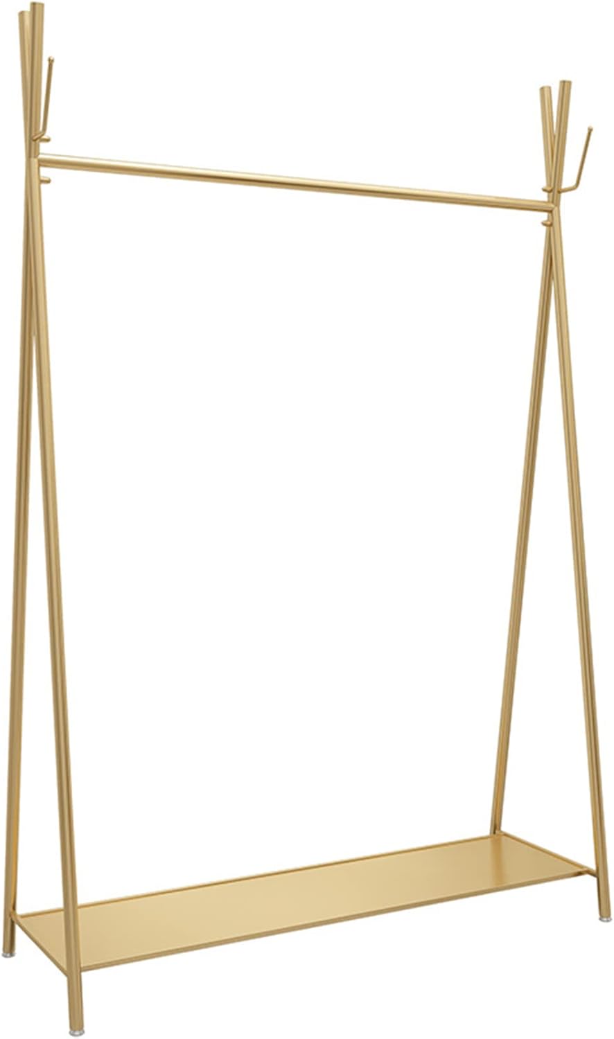 Modern Clothing Rack with Lower Storage Shelf for Boxes Shoes,Single Rod Floor-Standing Clothes Hangers,Boutique Display Garment Rack for Retail Use/Black/100 * 180Cm (A-180 * 165cm